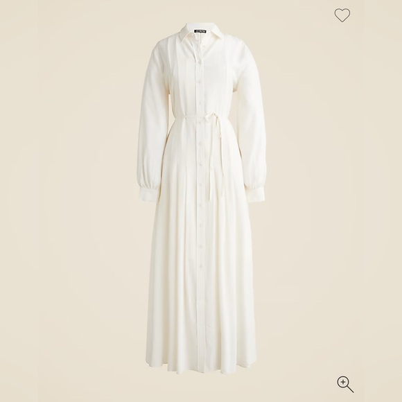 J. Crew Drapey Pleated Shirt-Dress - Picture 2 of 3